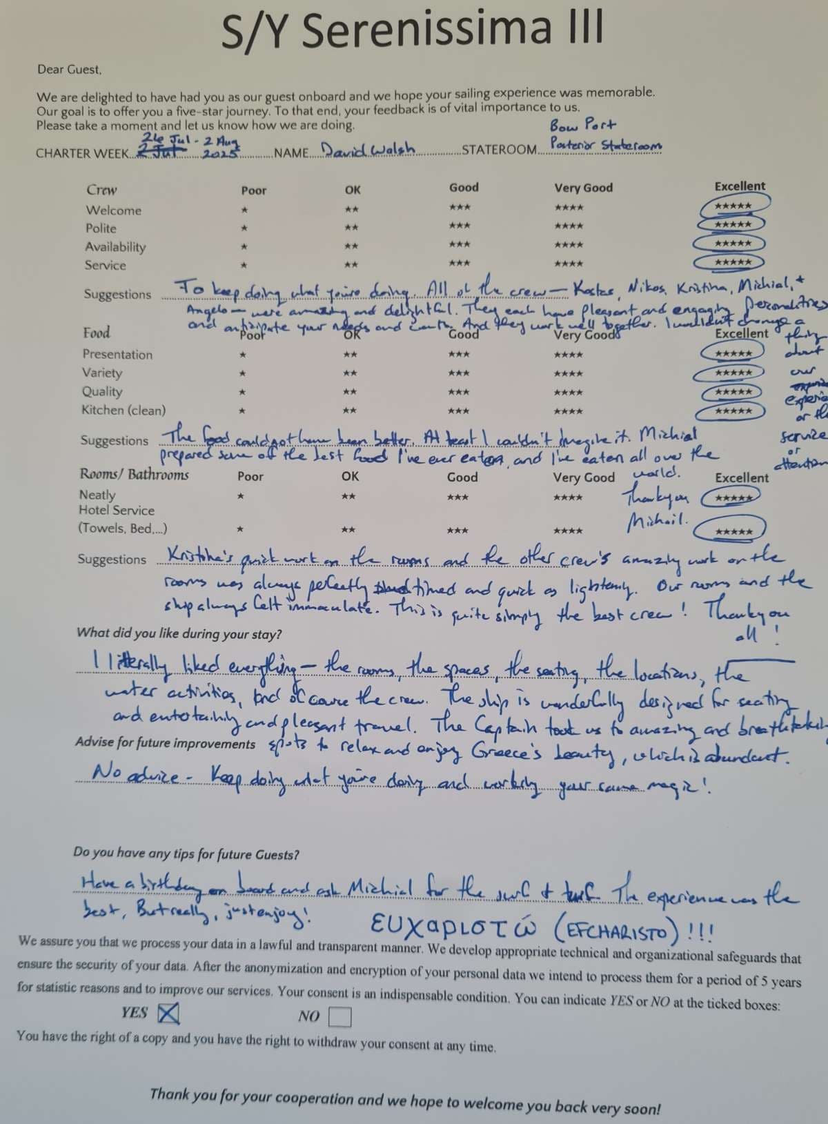 SERENISSIMA III guest review