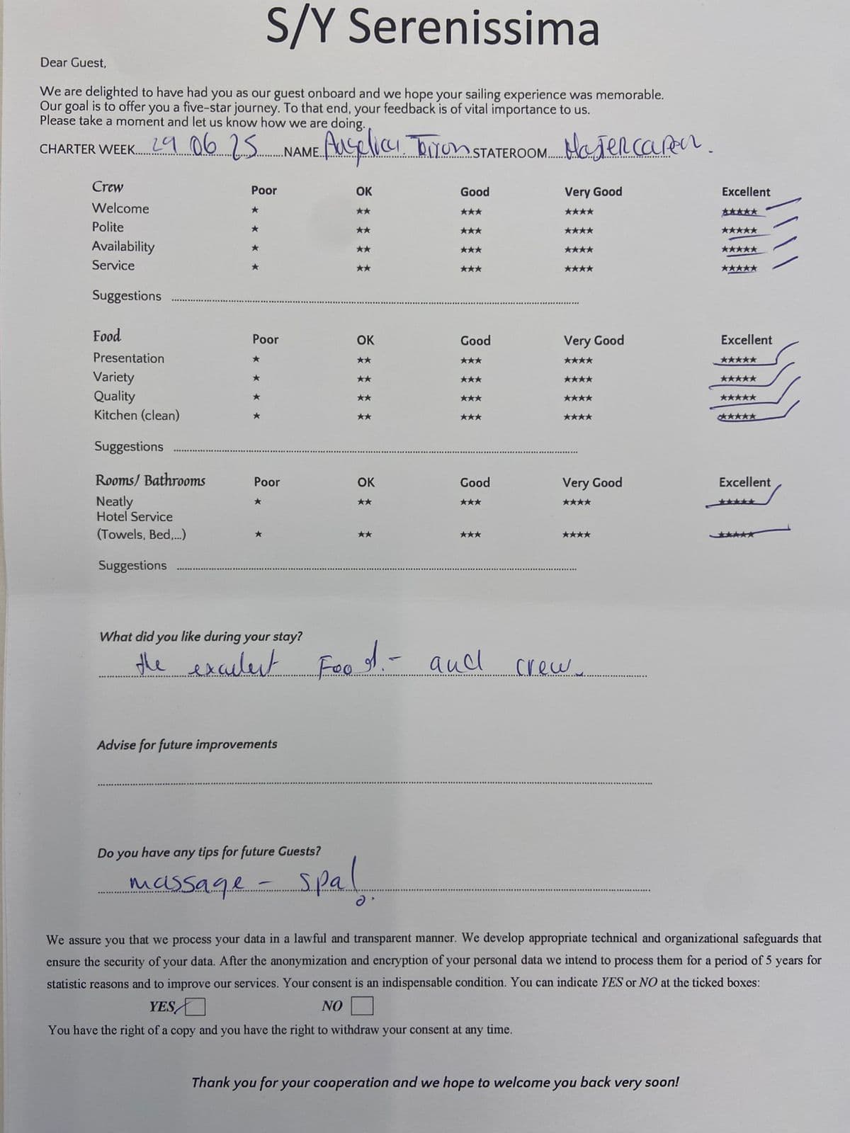 SERENISSIMA guest review