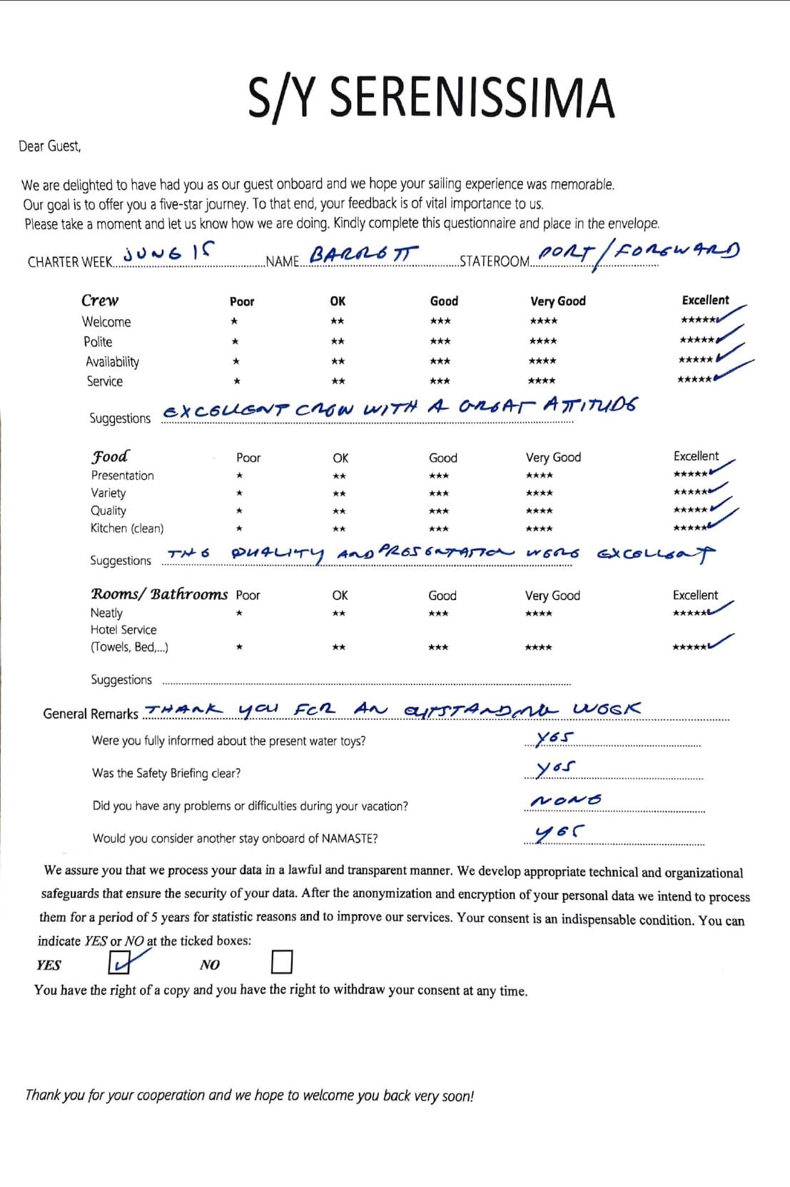 SERENISSIMA guest review