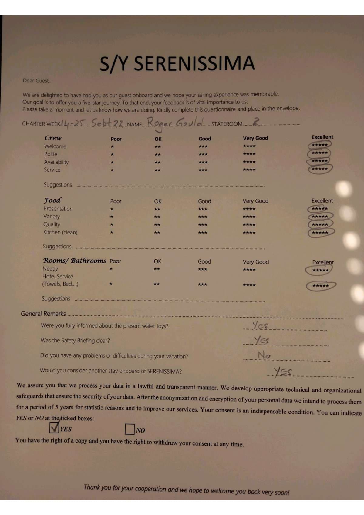 SERENISSIMA guest review