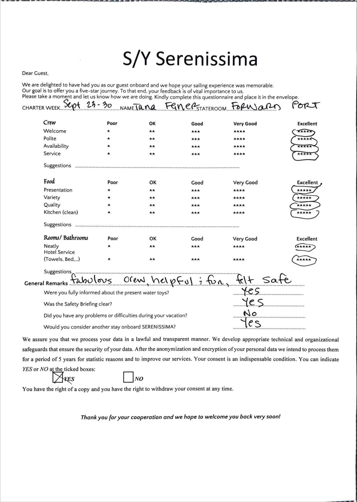 SERENISSIMA guest review