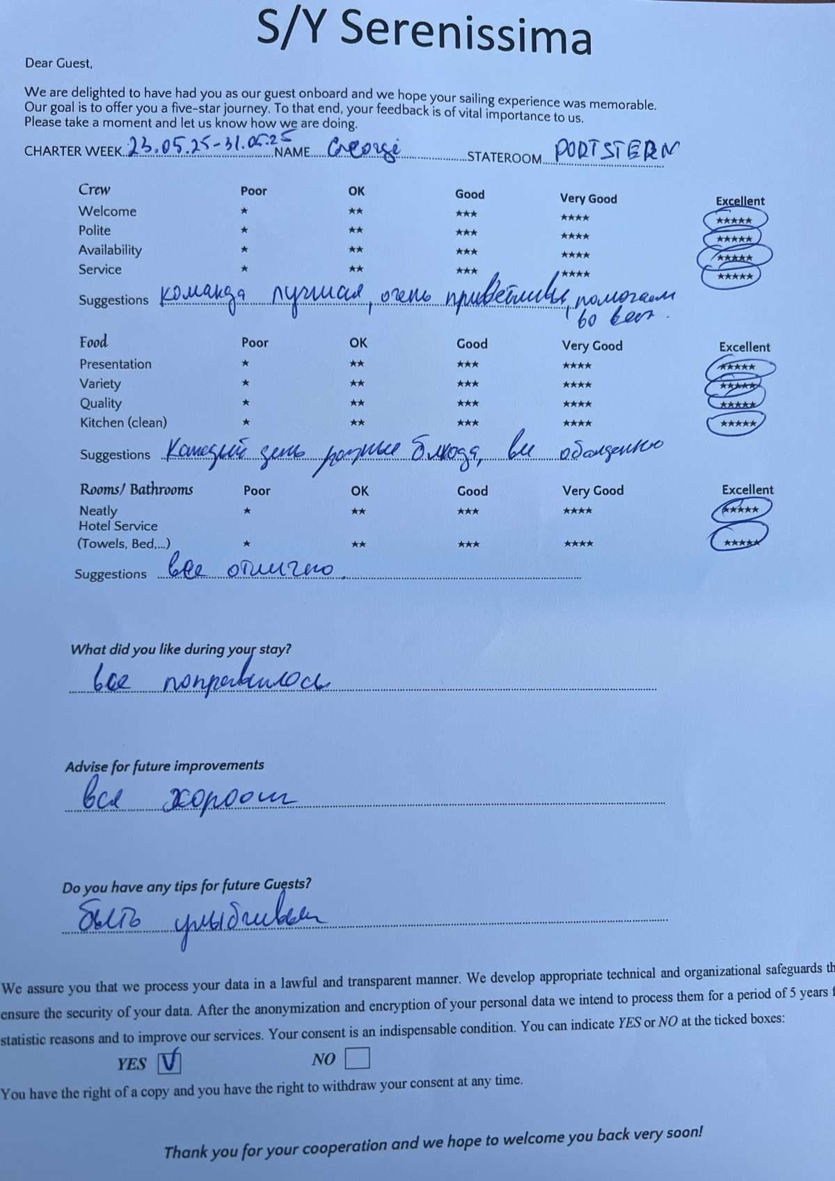 SERENISSIMA guest review