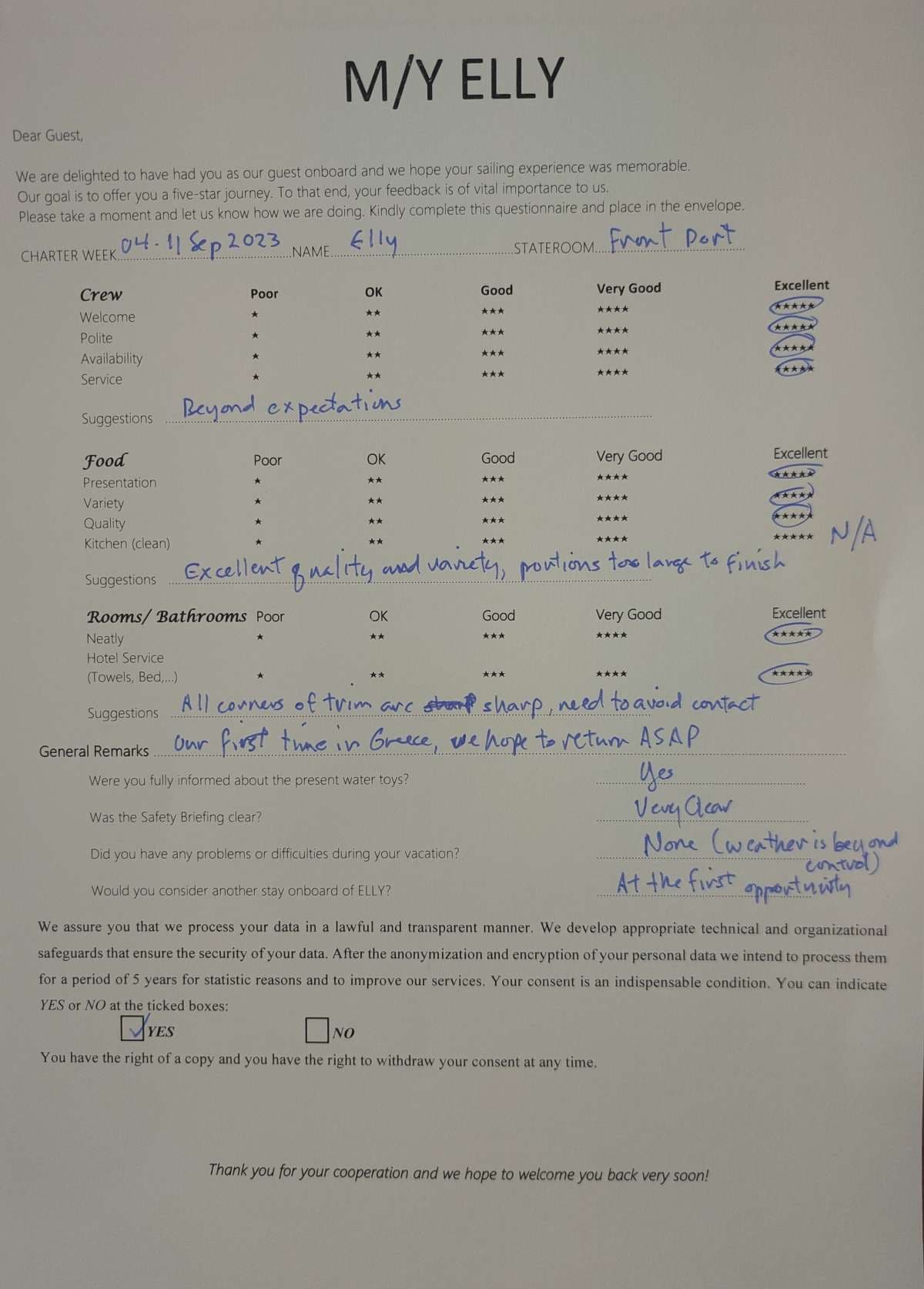 Elly guest review