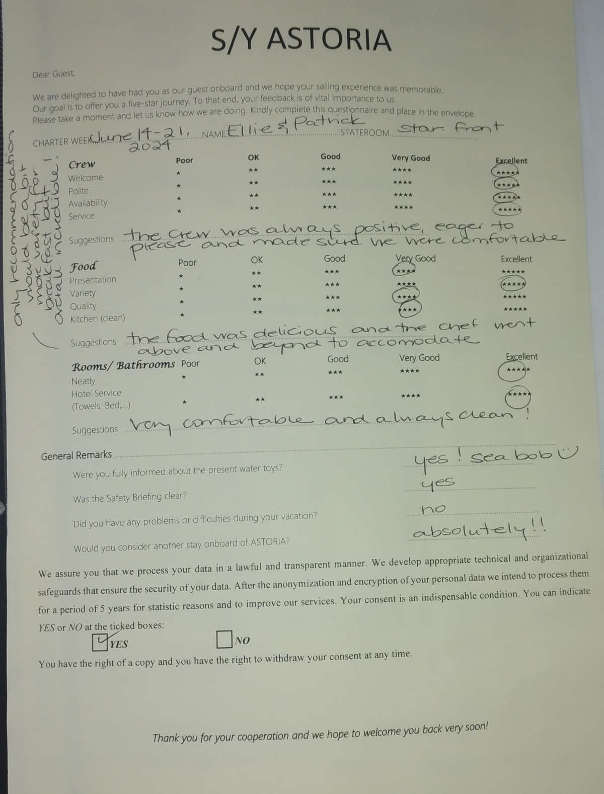 ASTORIA guest review