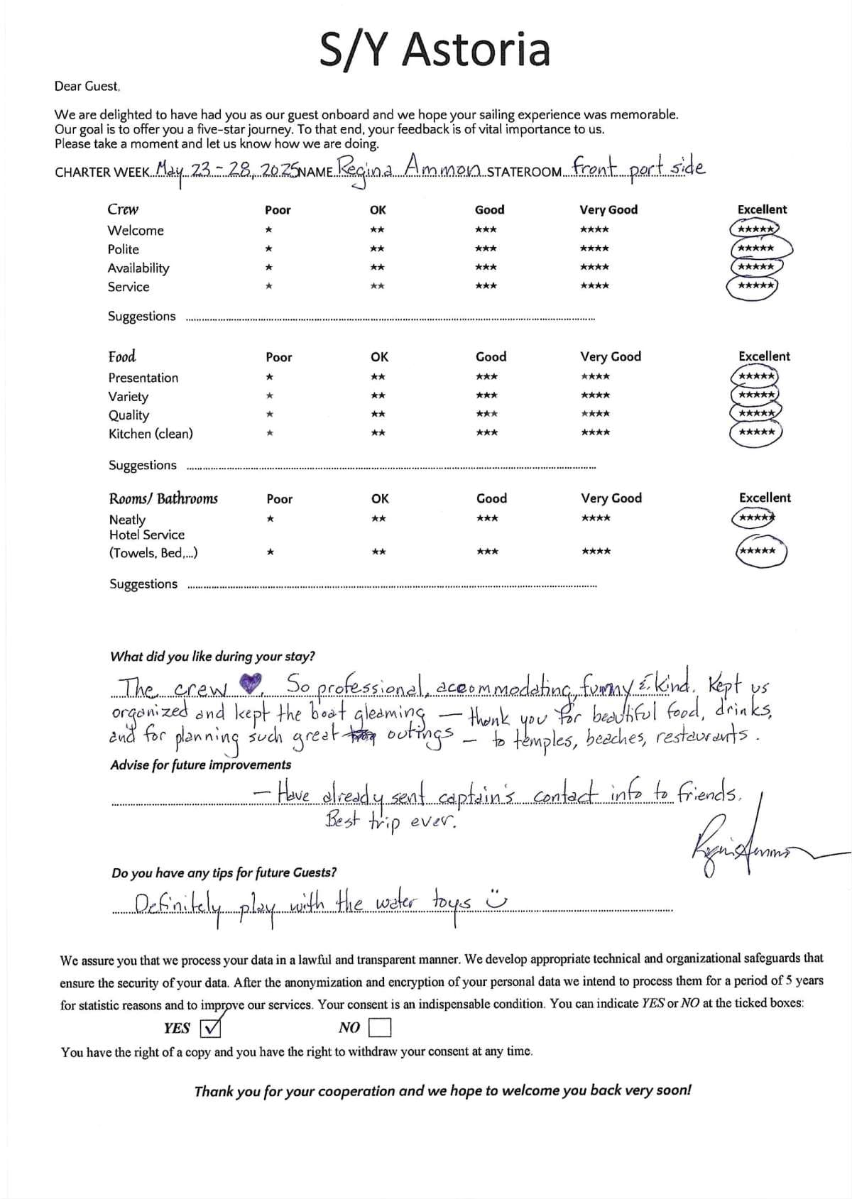 ASTORIA guest review