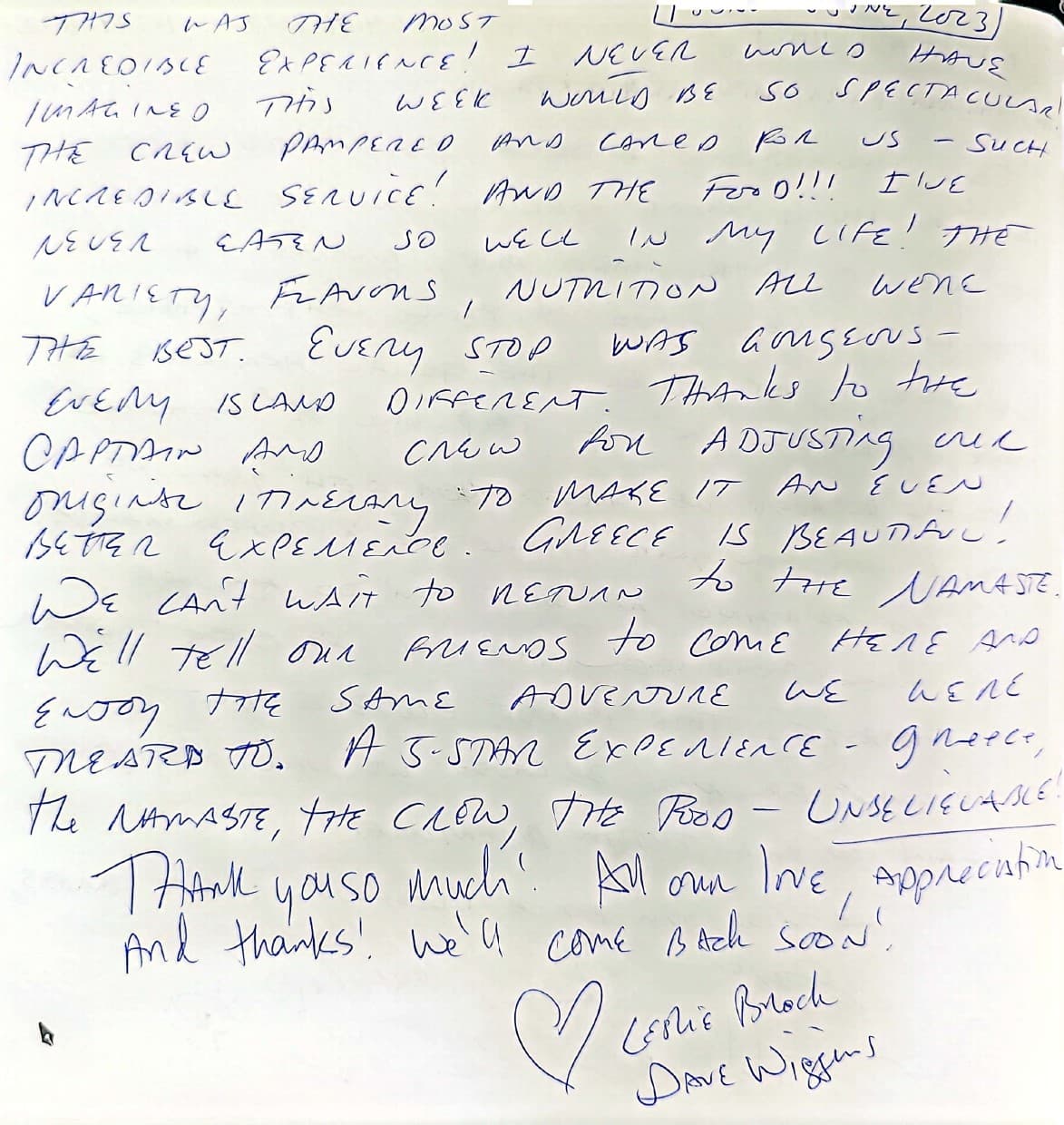 NAMASTE (SAMANA) guest review