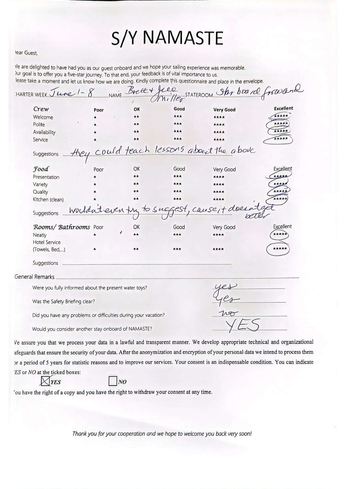 NAMASTE (SAMANA) guest review