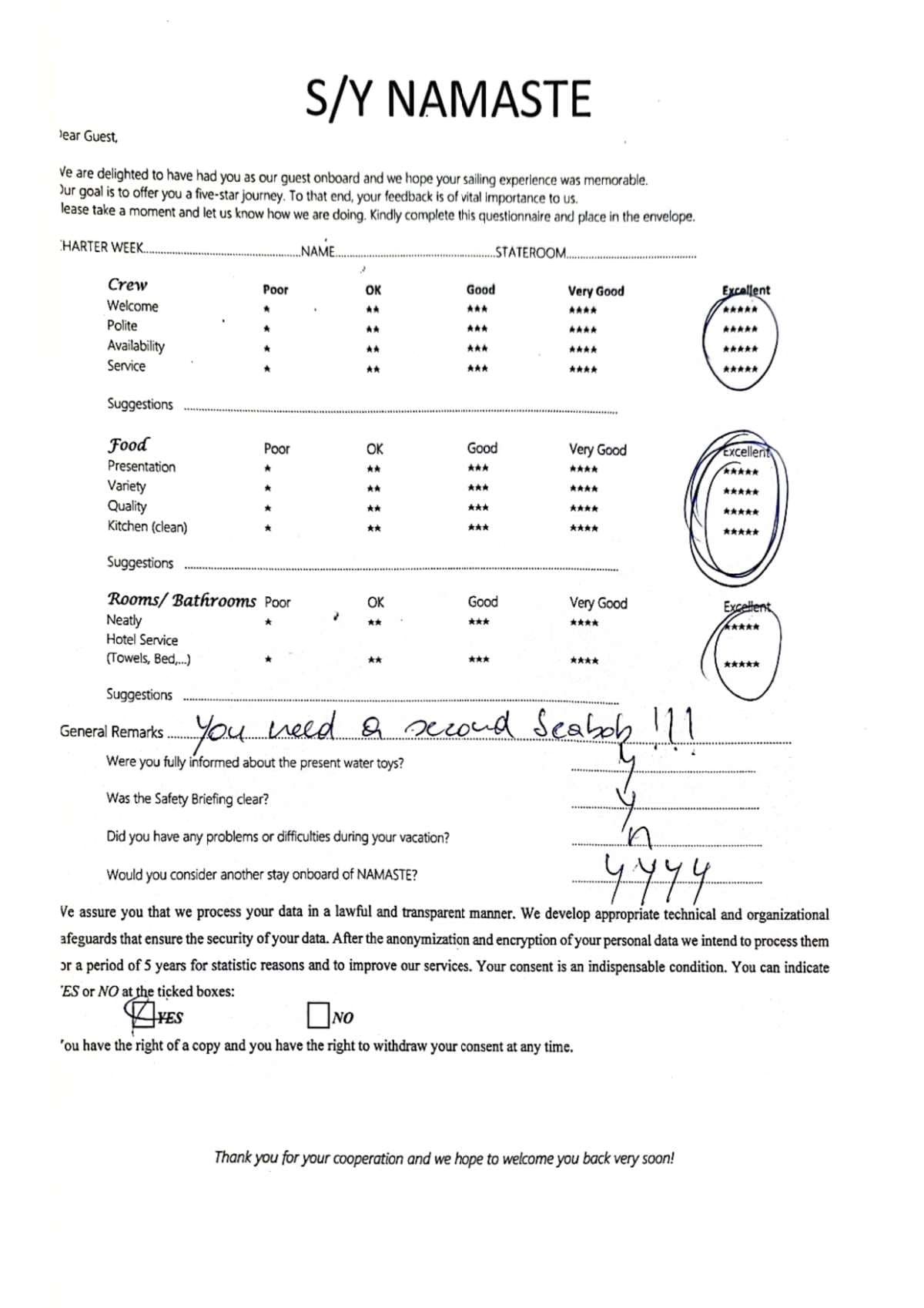 NAMASTE (SAMANA) guest review