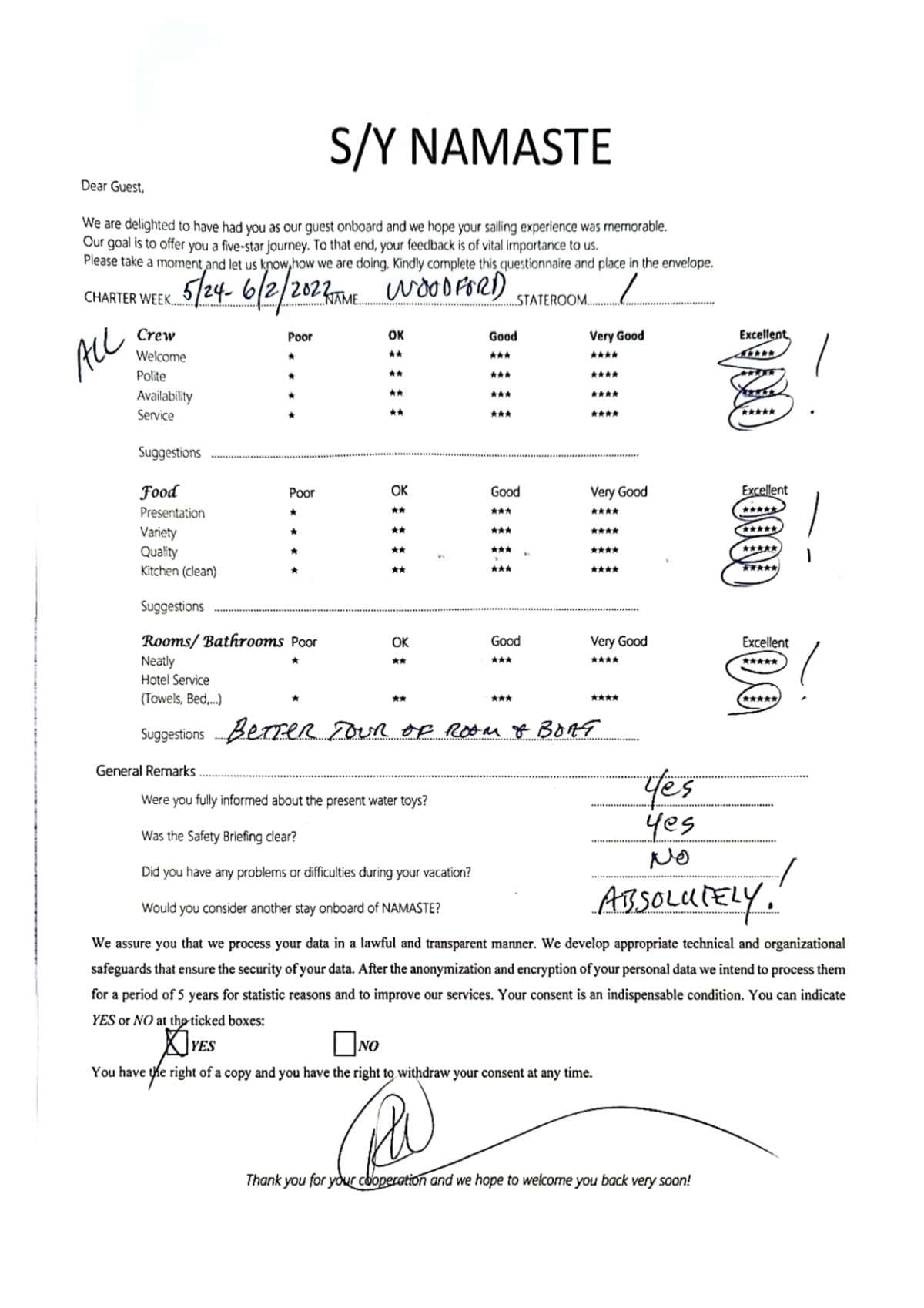NAMASTE (SAMANA) guest review