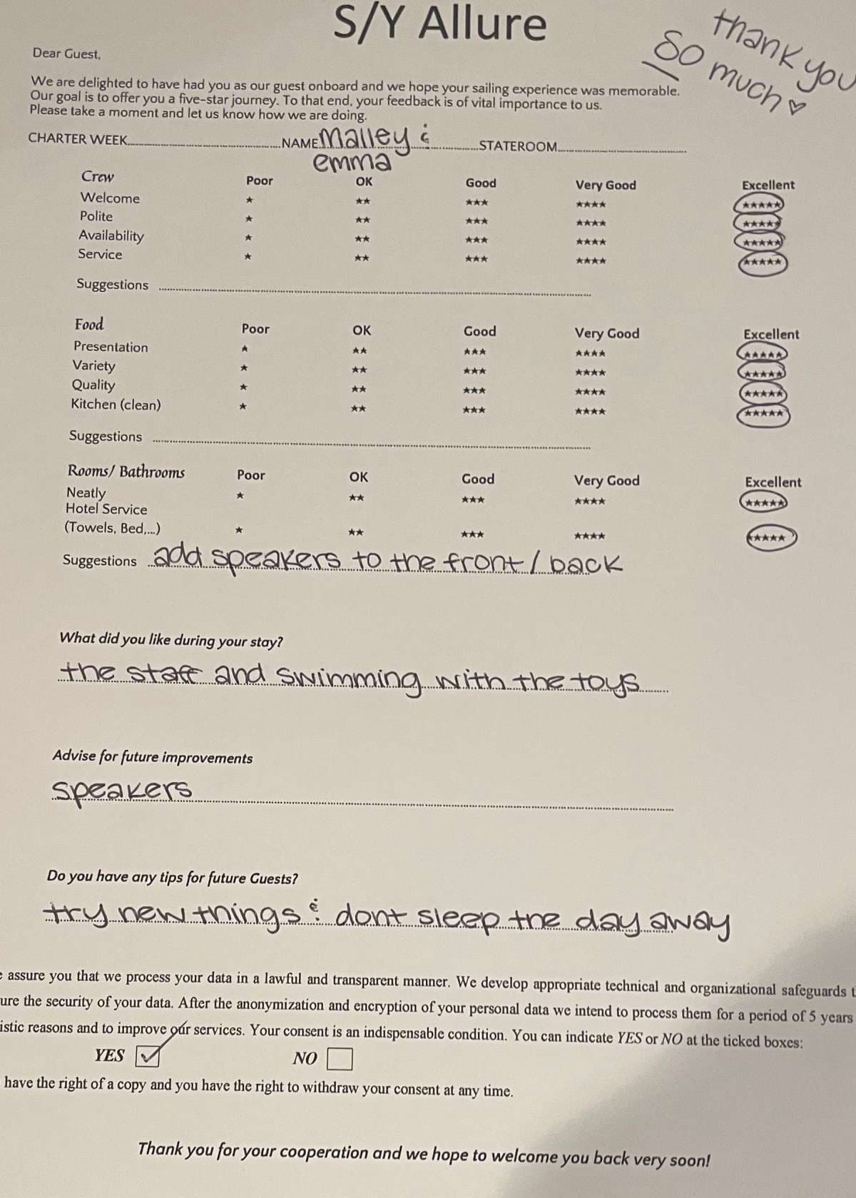 ALLURE guest review