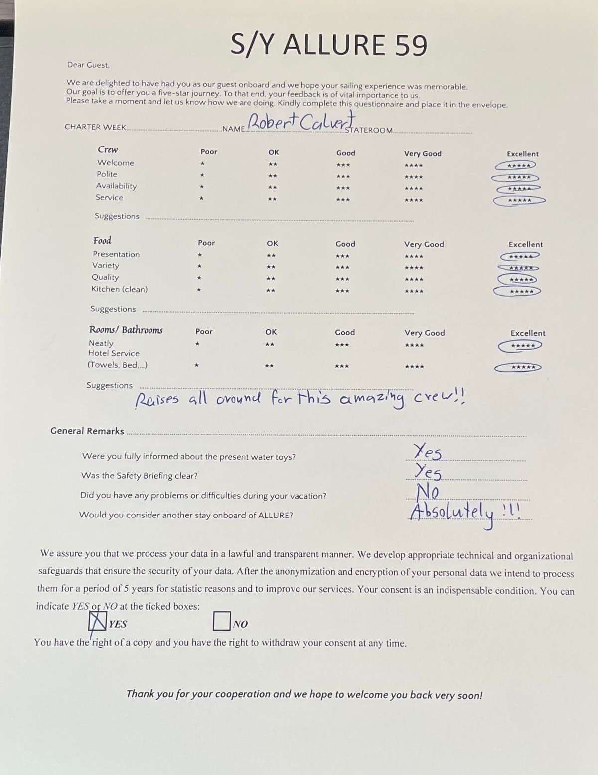 ALLURE guest review