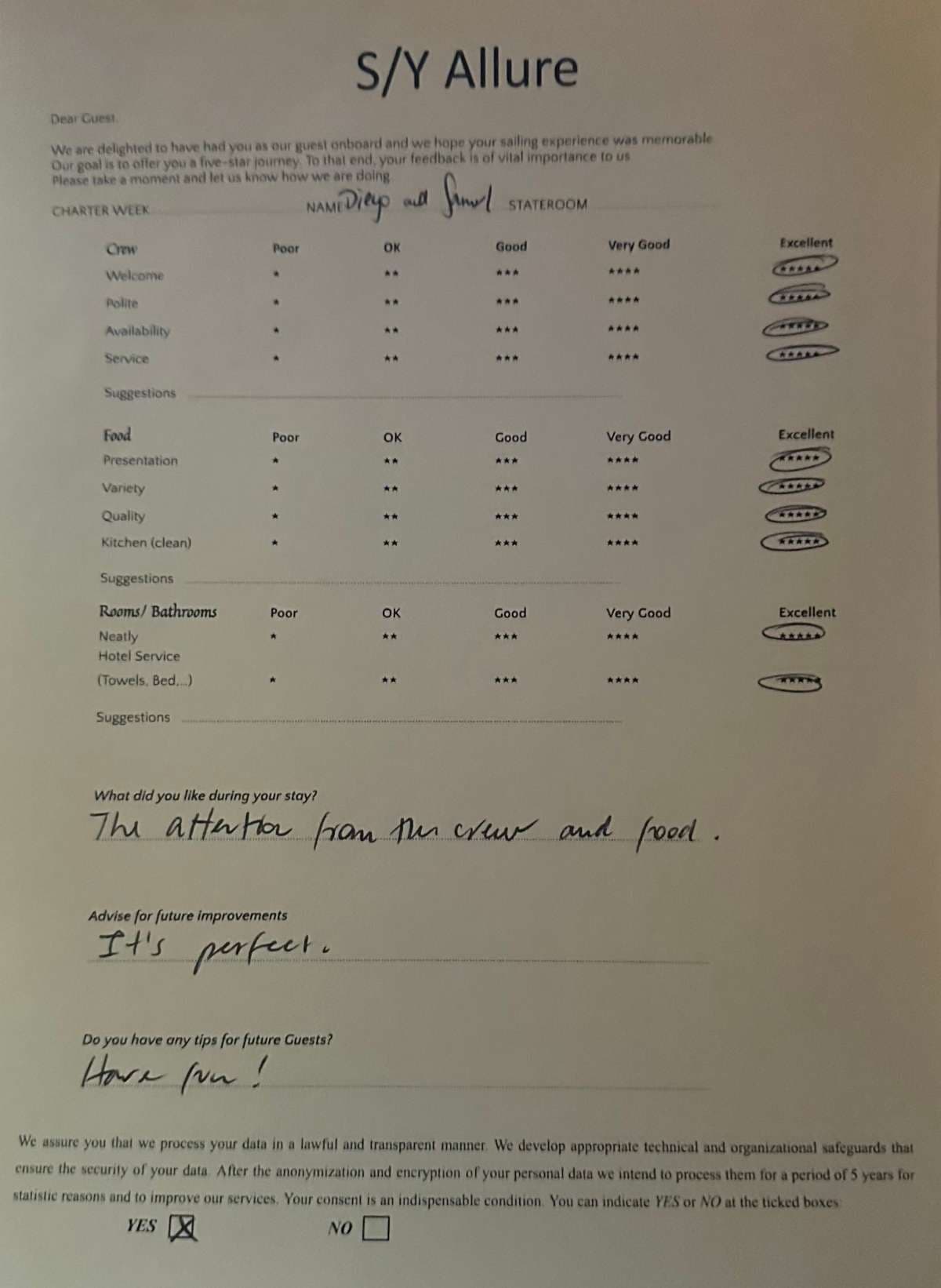 ALLURE guest review
