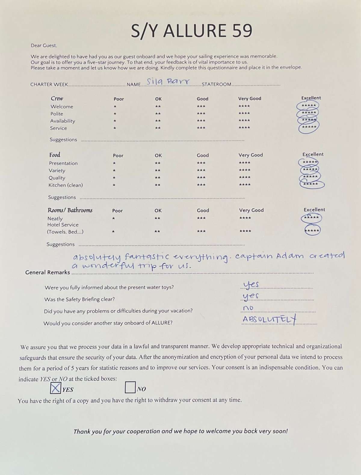 ALLURE guest review