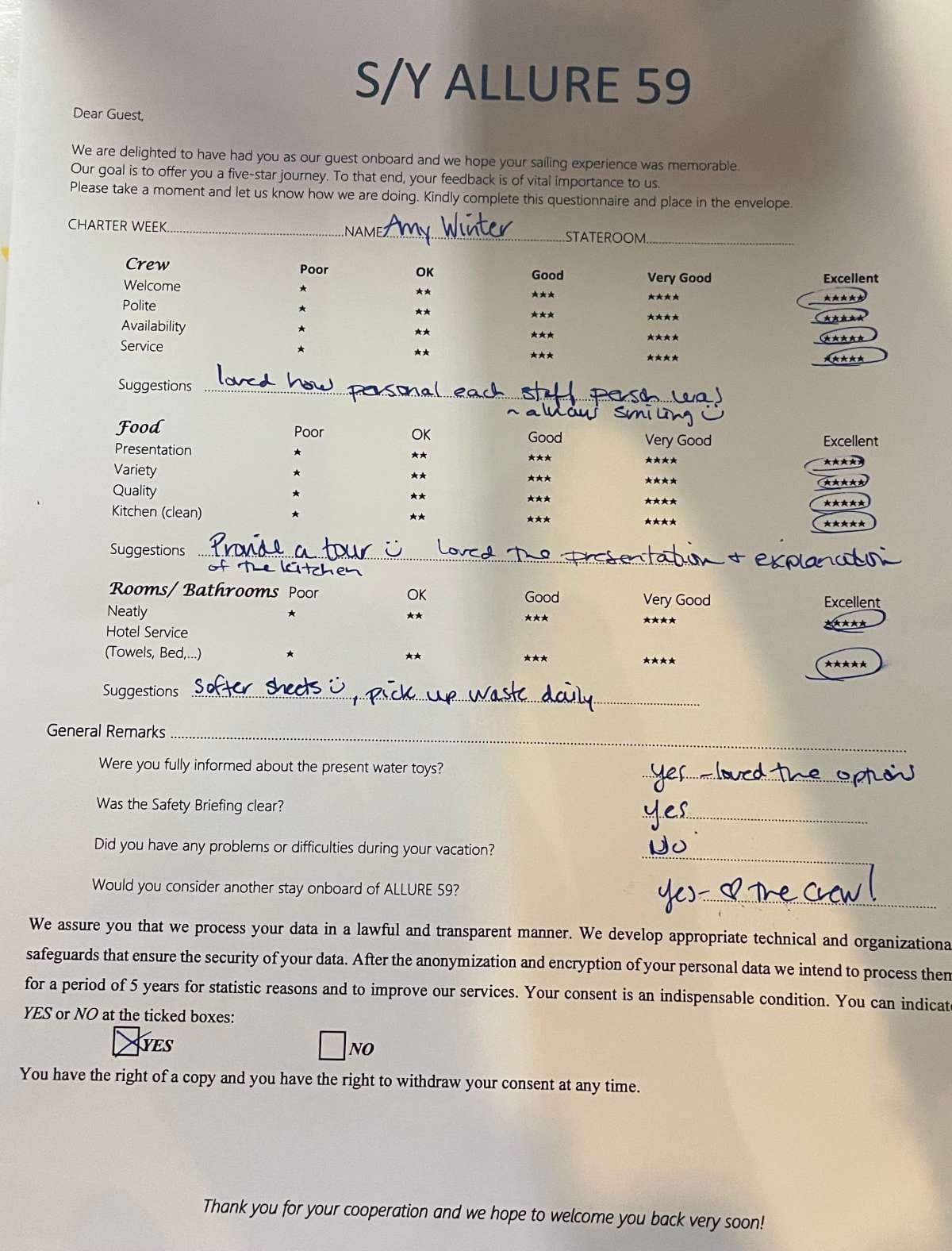 ALLURE guest review