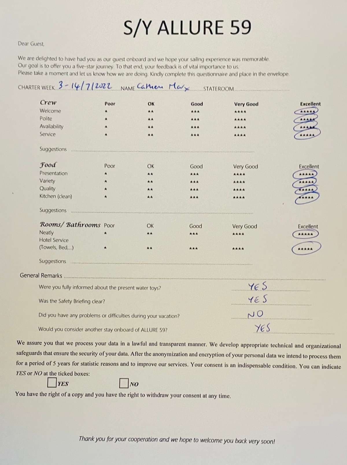 ALLURE guest review