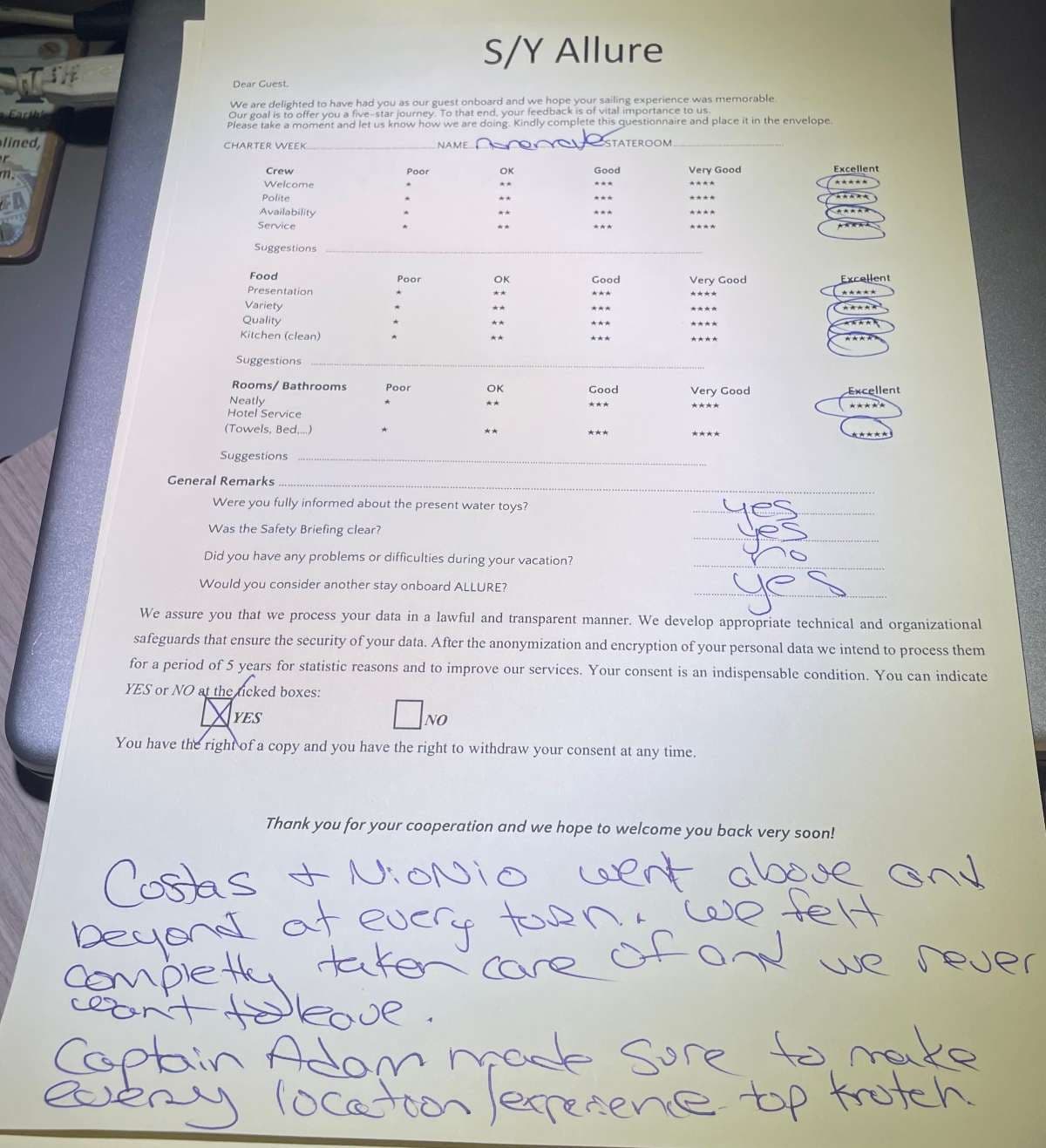 ALLURE guest review