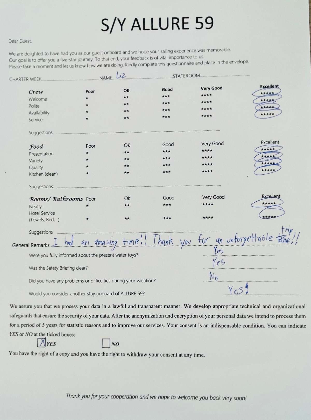 ALLURE guest review