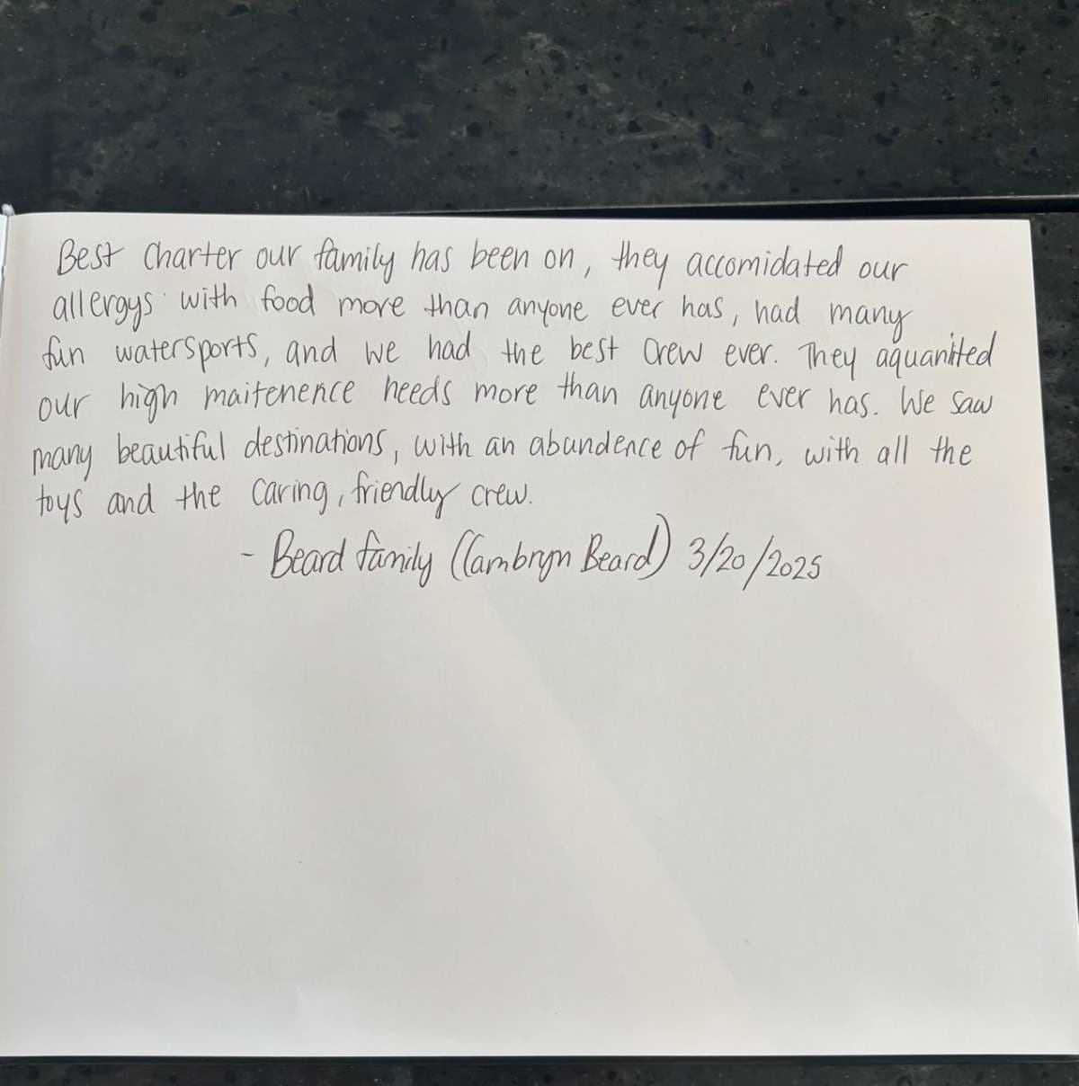 MARIA THERESE guest review
