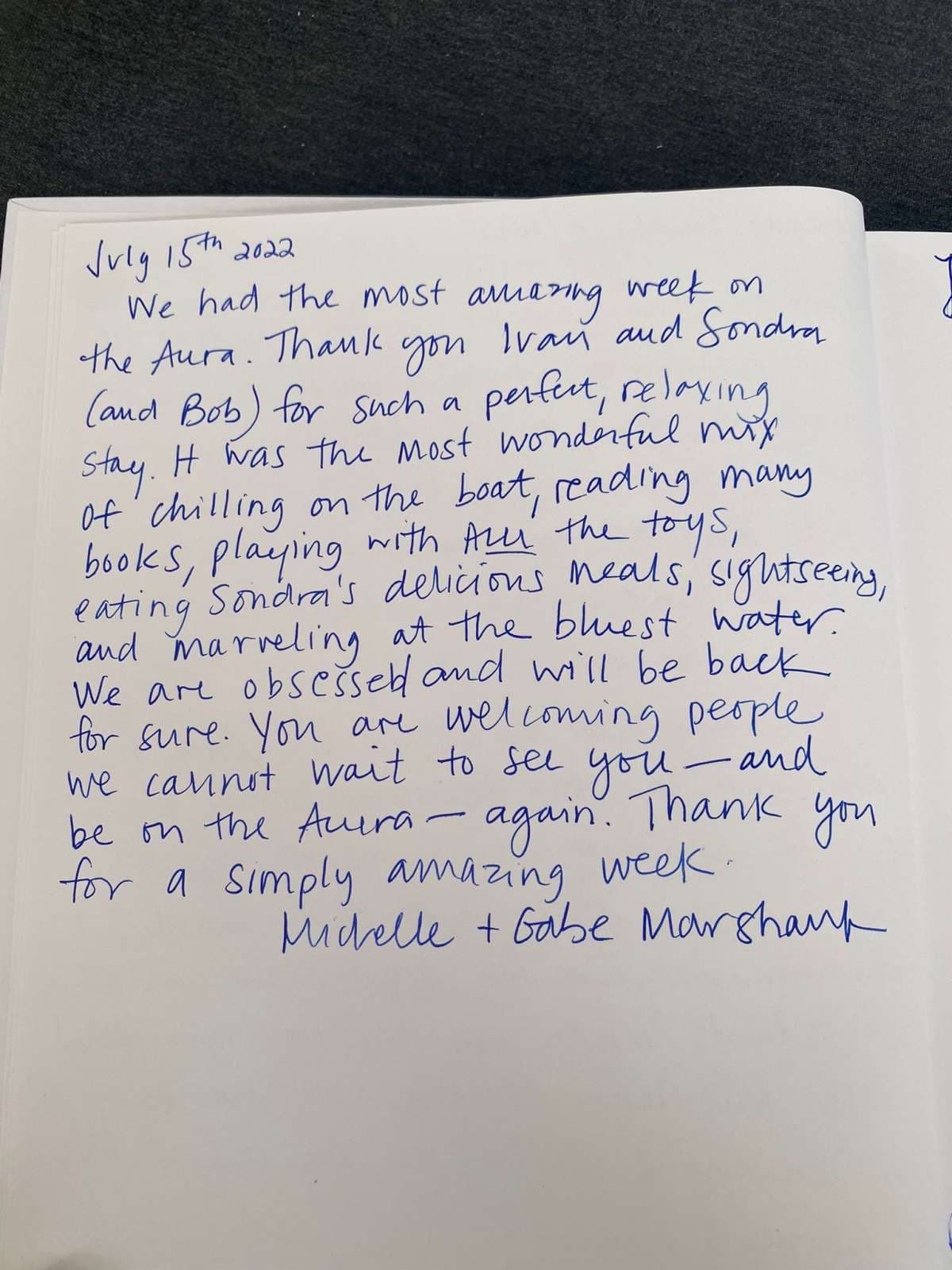 Aura guest review
