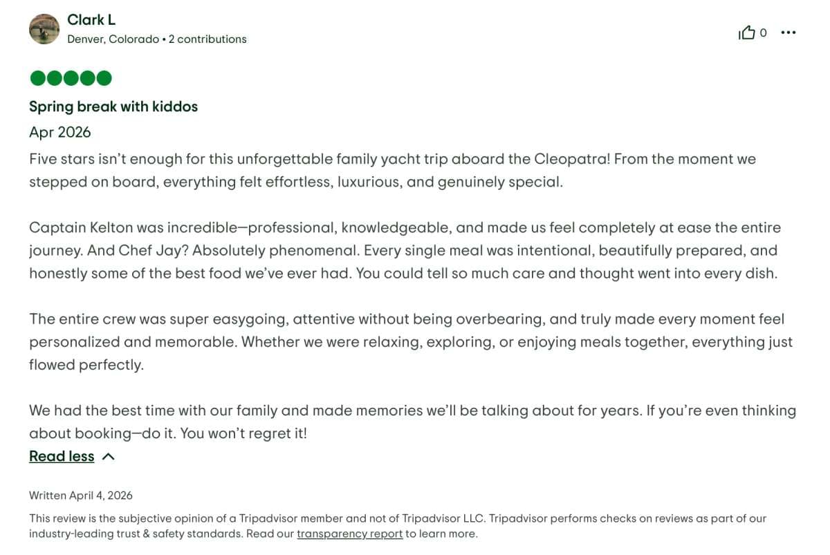 Cleopatra guest review