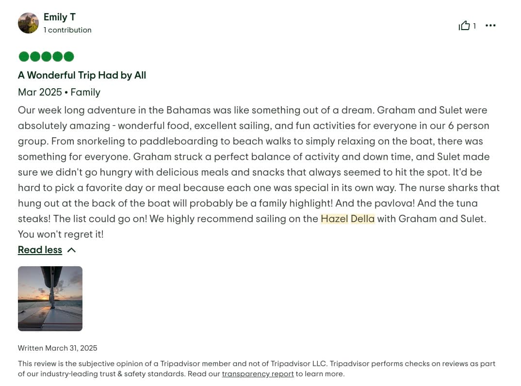 Hazel Della guest review