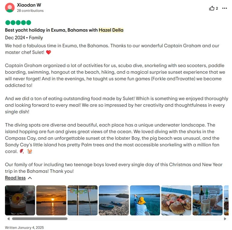 Hazel Della guest review