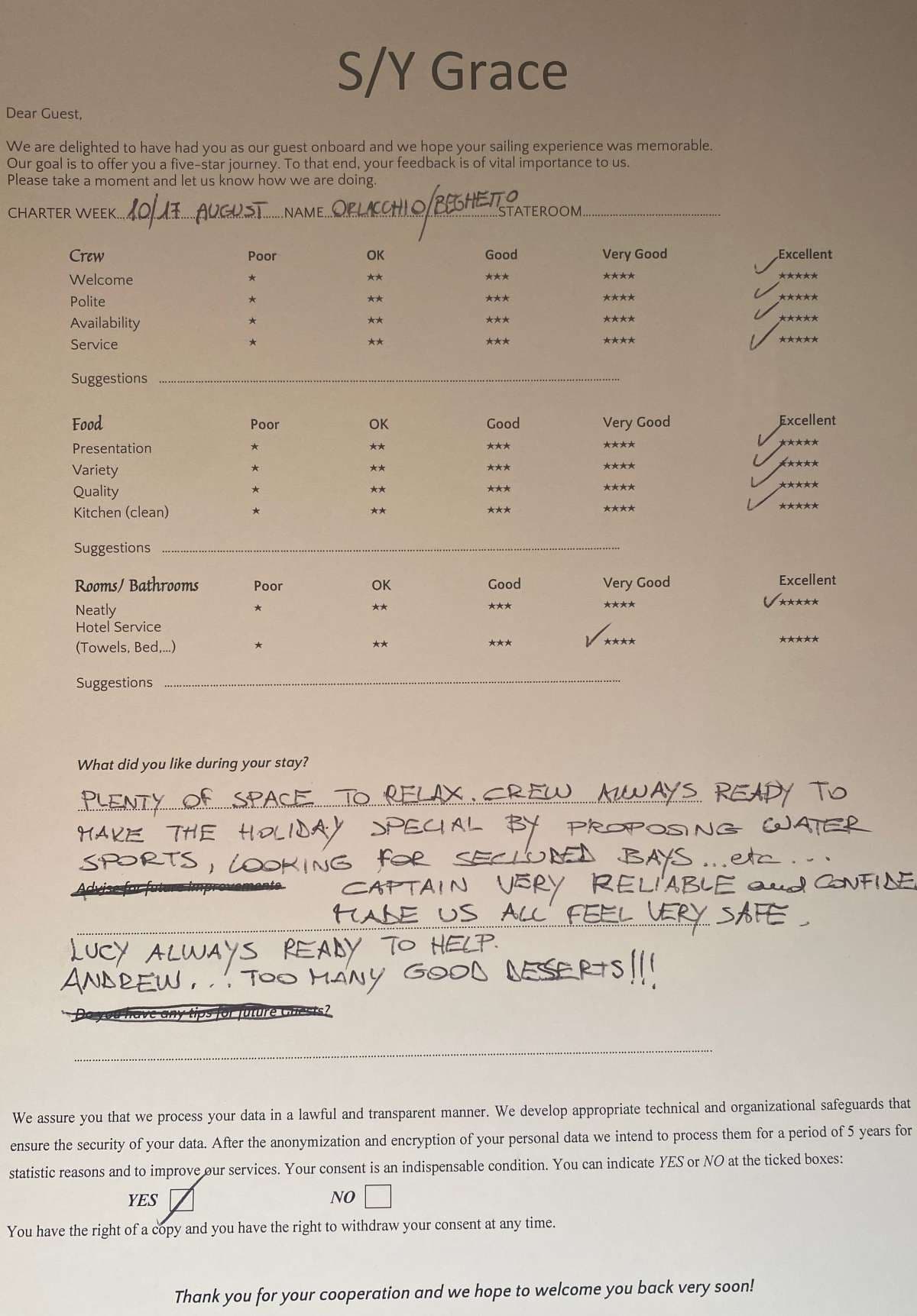 GRACE guest review