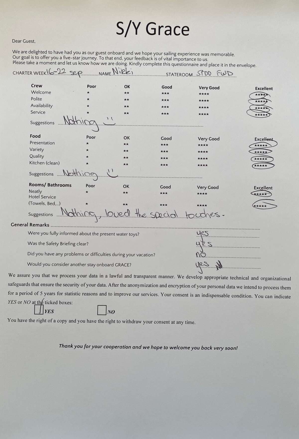 GRACE guest review