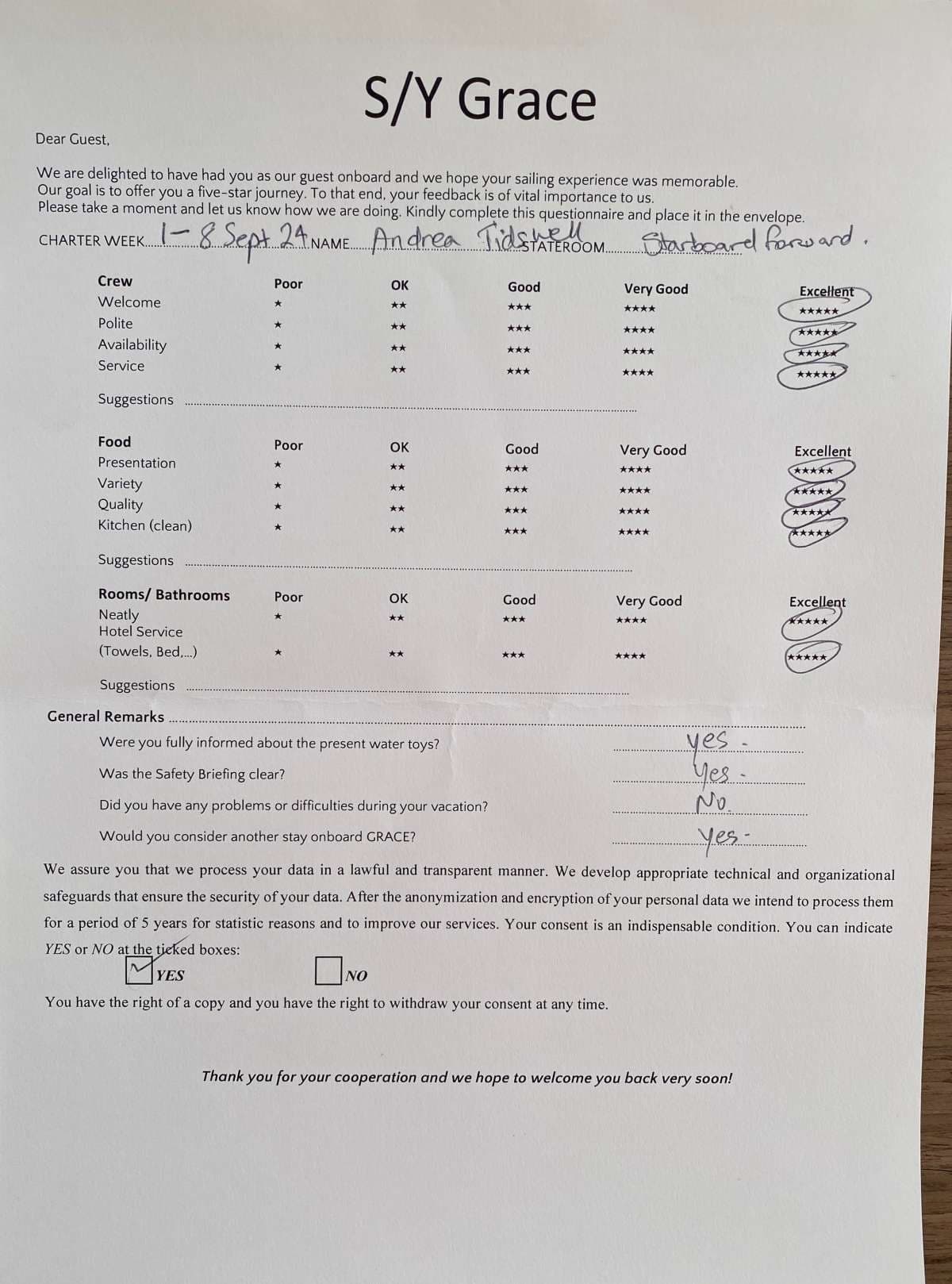 GRACE guest review