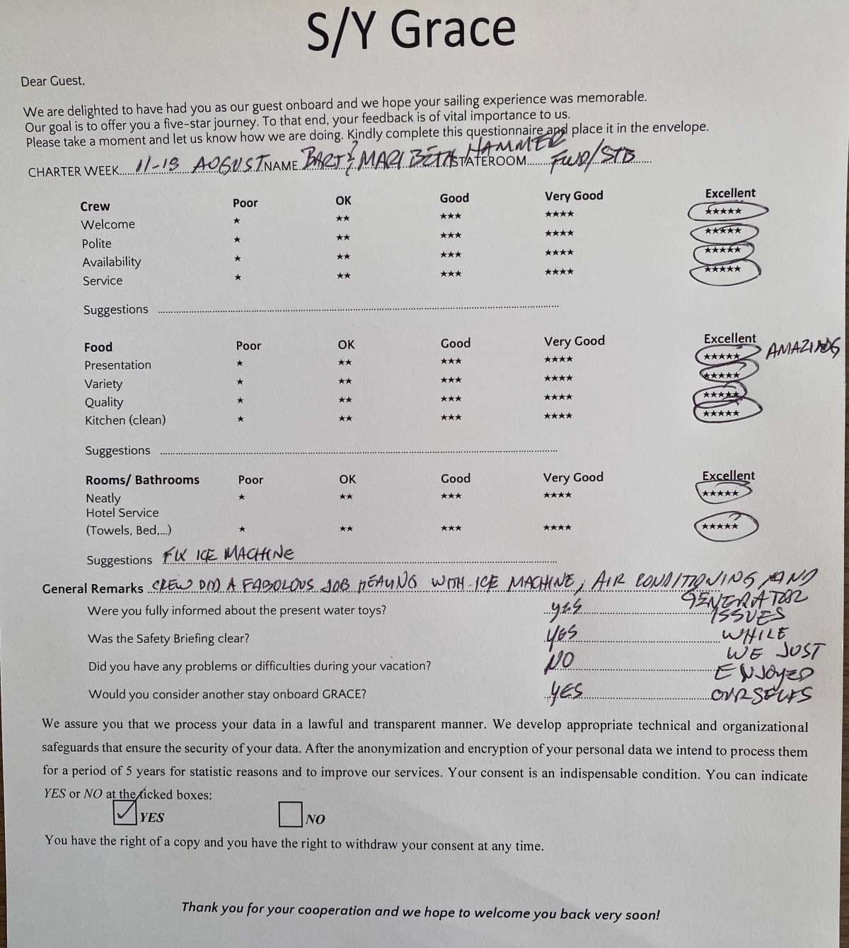 GRACE guest review