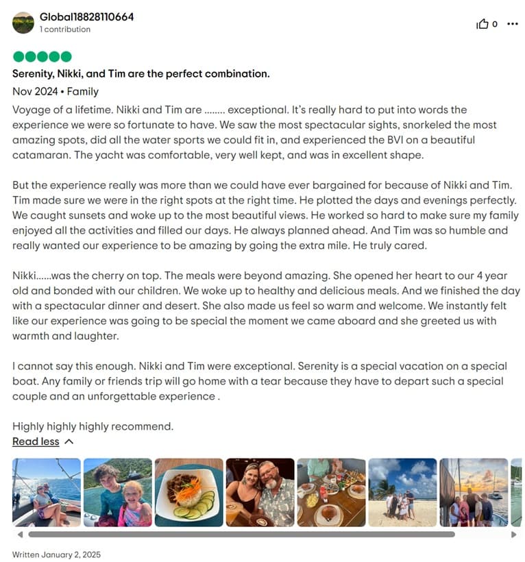 Serenity guest review