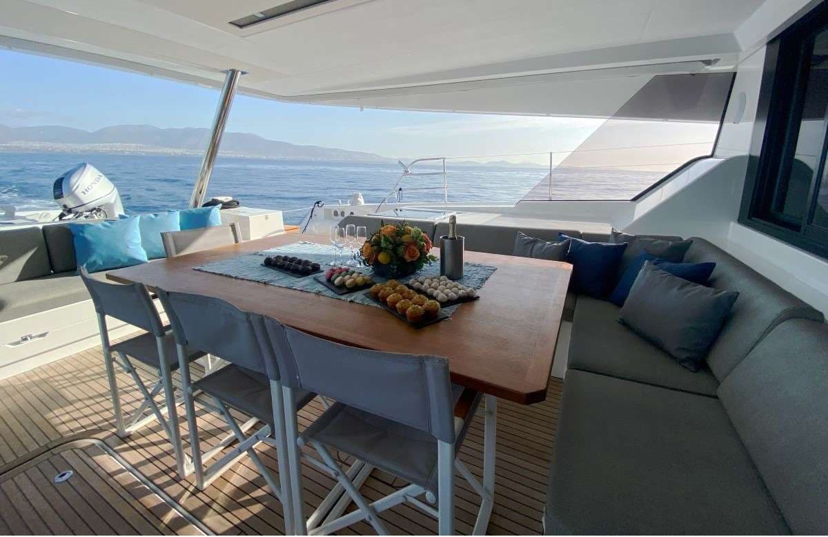 Aft deck formal dining area